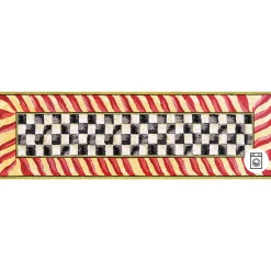 MacKenzie-Childs Courtly Check Red  Gold 2'6 x 8' Washable Runner| Rugs