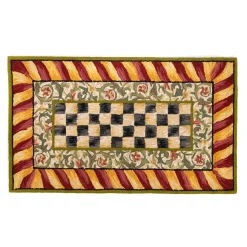 MacKenzie-Childs Courtly Check Red  Gold 3' x 5' Rug| Rugs