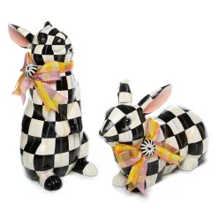 MacKenzie-Childs Courtly Check Resting Bunny| Room Accents