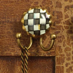 MacKenzie-Childs Courtly Check Round Hook| Finishing Touches|Room Accents