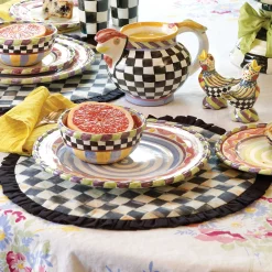MacKenzie-Childs Courtly Check Round Placemat| Table Accessories|Kitchen & Table Linens