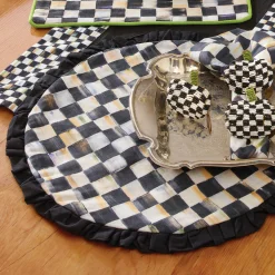 MacKenzie-Childs Courtly Check Round Placemat| Table Accessories|Kitchen & Table Linens