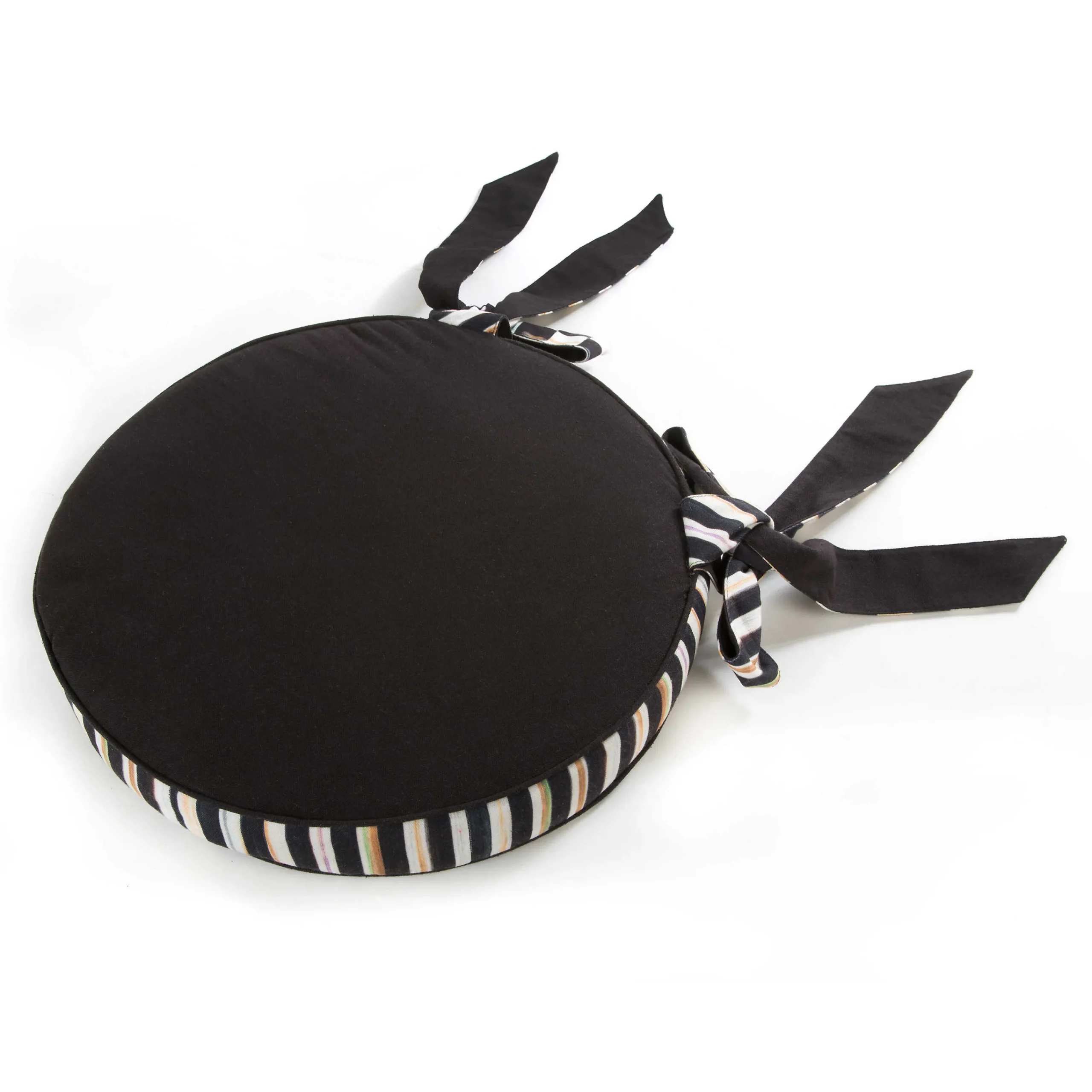 MacKenzie-Childs Courtly Check Round Stool Cushion| Pillows, Throws, & Cushions