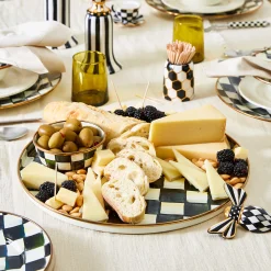 MacKenzie-Childs Courtly Check Round Tray| The Coffee Shop|Fall Entertaining