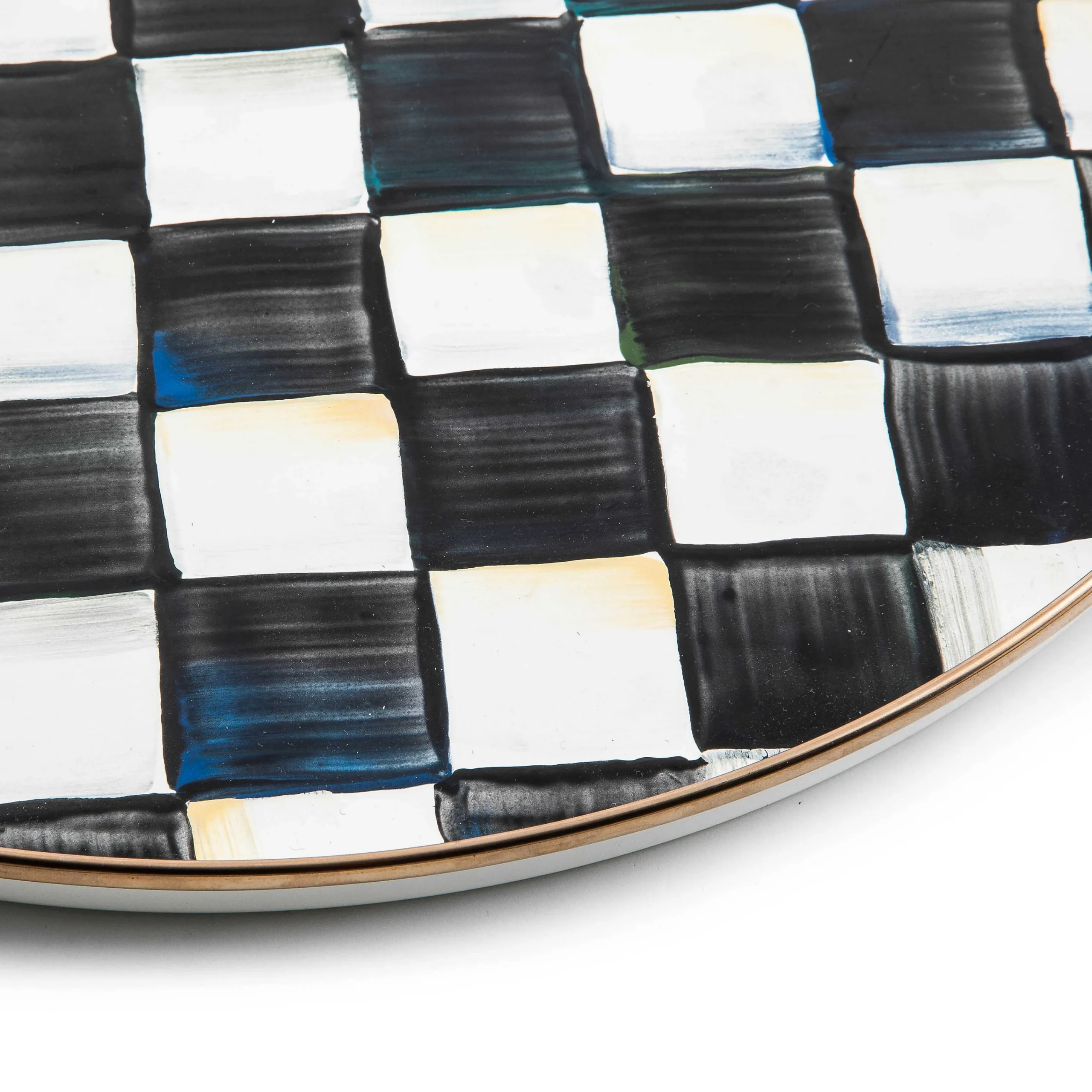 MacKenzie-Childs Courtly Check Round Tray| The Coffee Shop|Fall Entertaining