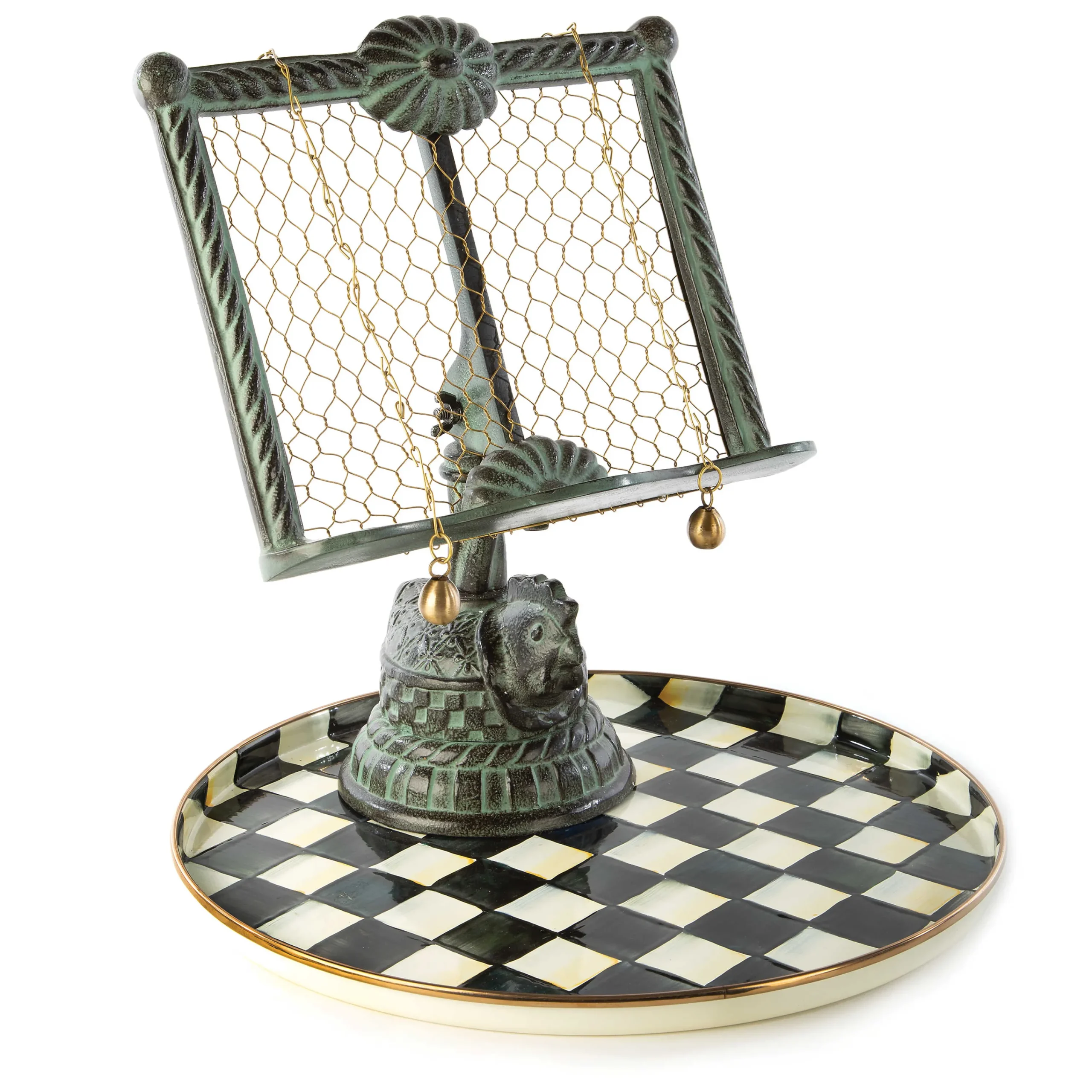 MacKenzie-Childs Courtly Check Round Tray| The Coffee Shop|Fall Entertaining