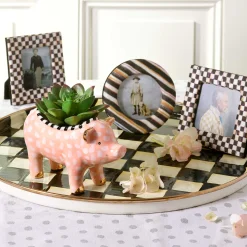 MacKenzie-Childs Courtly Check Round Tray| The Coffee Shop|Fall Entertaining