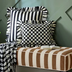 MacKenzie-Childs Courtly Check Ruffle Lumbar Pillow| Pillows, Throws, & Cushions
