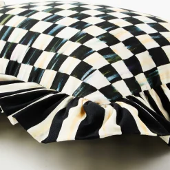 MacKenzie-Childs Courtly Check Ruffle Lumbar Pillow| Pillows, Throws, & Cushions