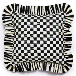 MacKenzie-Childs Courtly Check Ruffle Throw Pillow| Pillows, Throws, & Cushions