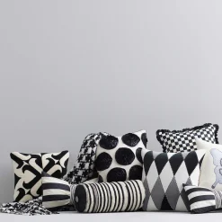 MacKenzie-Childs Courtly Check Ruffled Square Throw Pillow| Pillows, Throws, & Cushions
