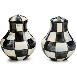 MacKenzie-Childs Courtly Check Salt  Pepper Shakers| Fall Entertaining|Table Accessories