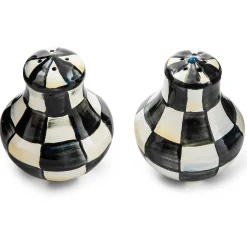 MacKenzie-Childs Courtly Check Salt Pepper Shakers| Fall Entertaining|Table Accessories