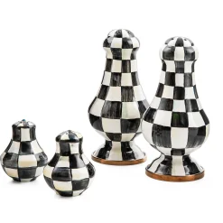 MacKenzie-Childs Courtly Check Salt Pepper Shakers| Fall Entertaining|Table Accessories