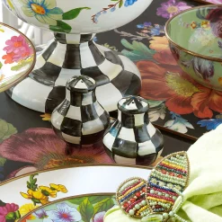 MacKenzie-Childs Courtly Check Salt Pepper Shakers| Fall Entertaining|Table Accessories