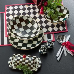 MacKenzie-Childs Courtly Check Salt Pepper Shakers| Fall Entertaining|Table Accessories