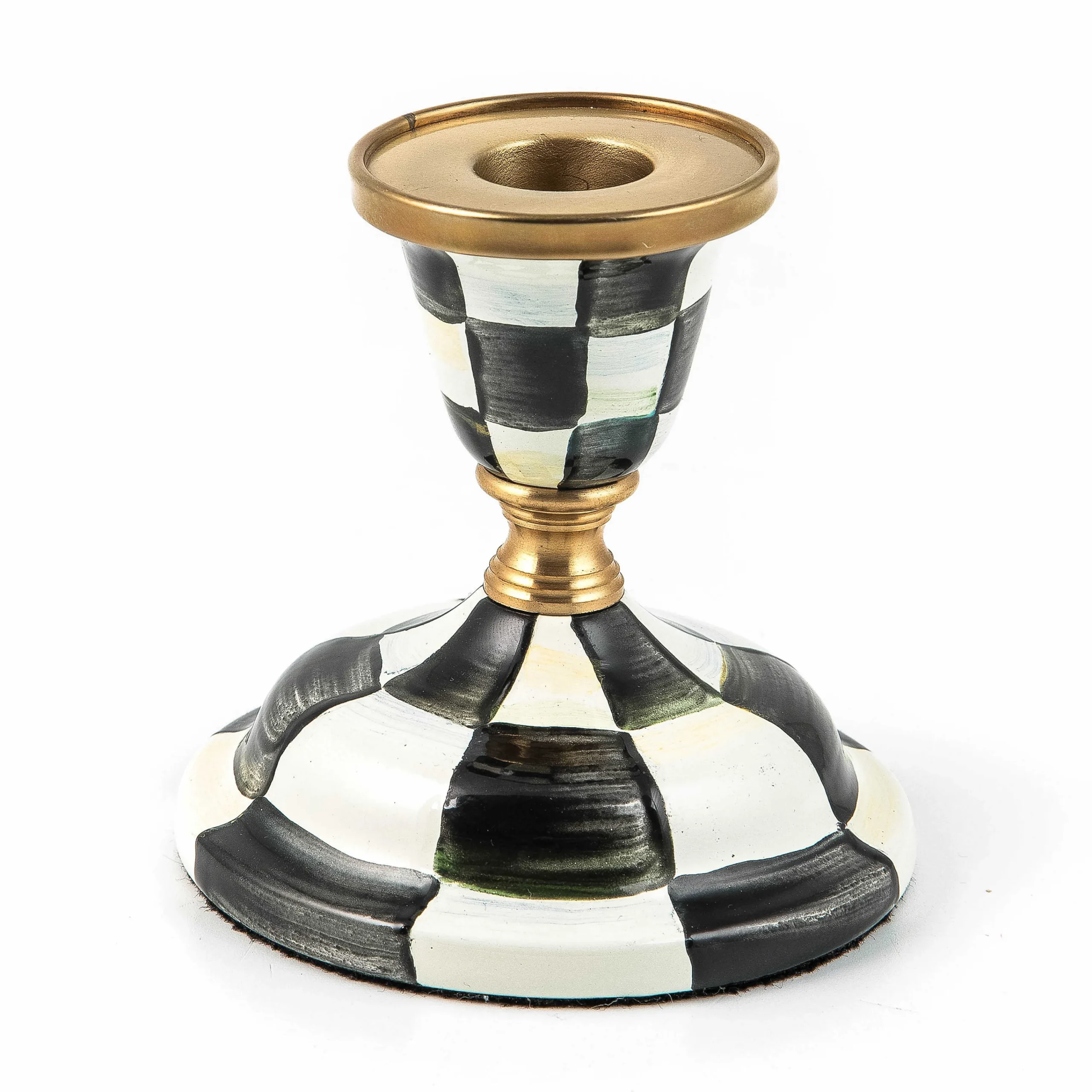MacKenzie-Childs Courtly Check Short Candlestick| Candles & Fragrances