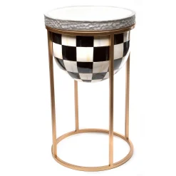 MacKenzie-Childs Courtly Check Short Plant Stand| Outdoor