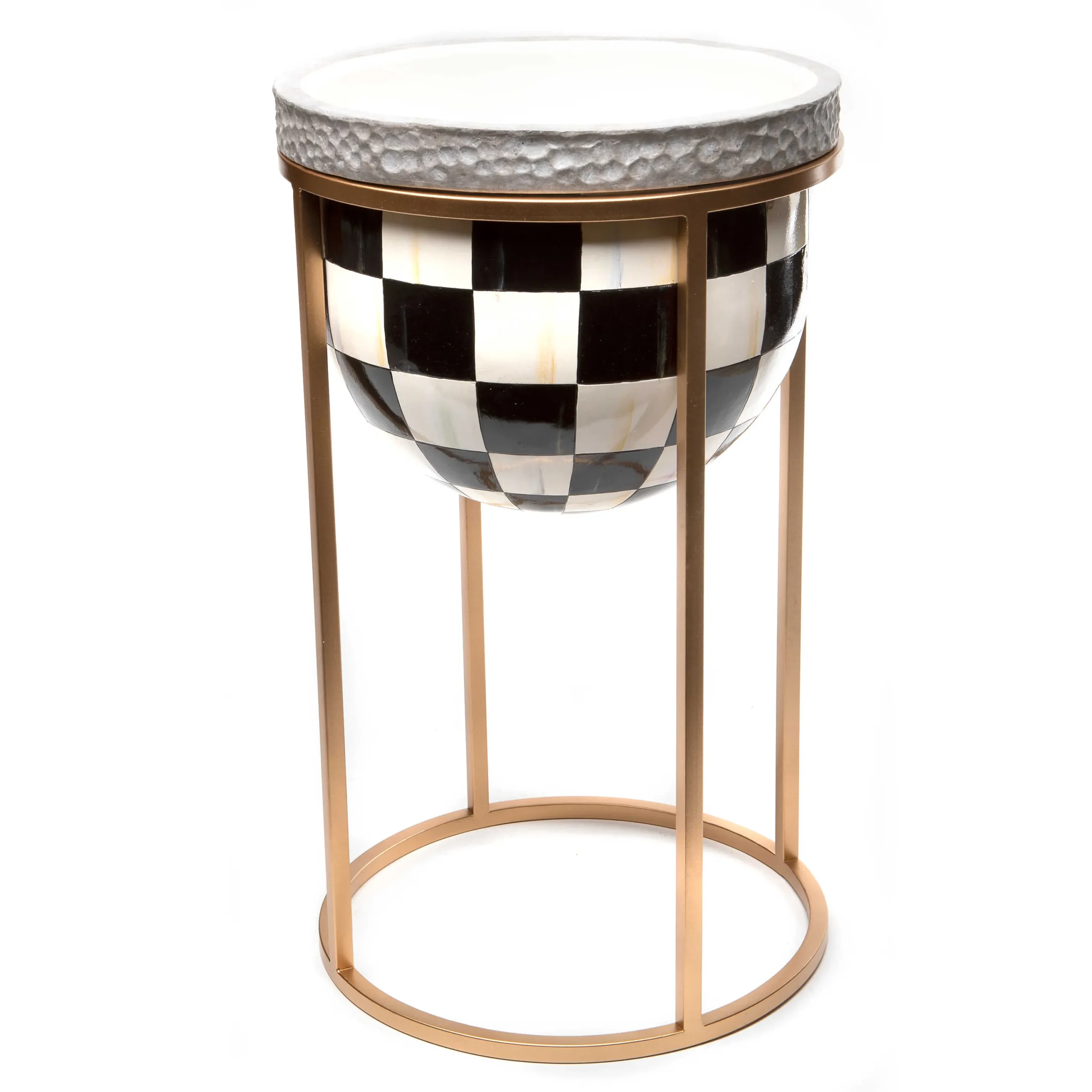 MacKenzie-Childs Courtly Check Short Plant Stand| Outdoor