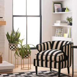 MacKenzie-Childs Courtly Check Short Plant Stand| Outdoor