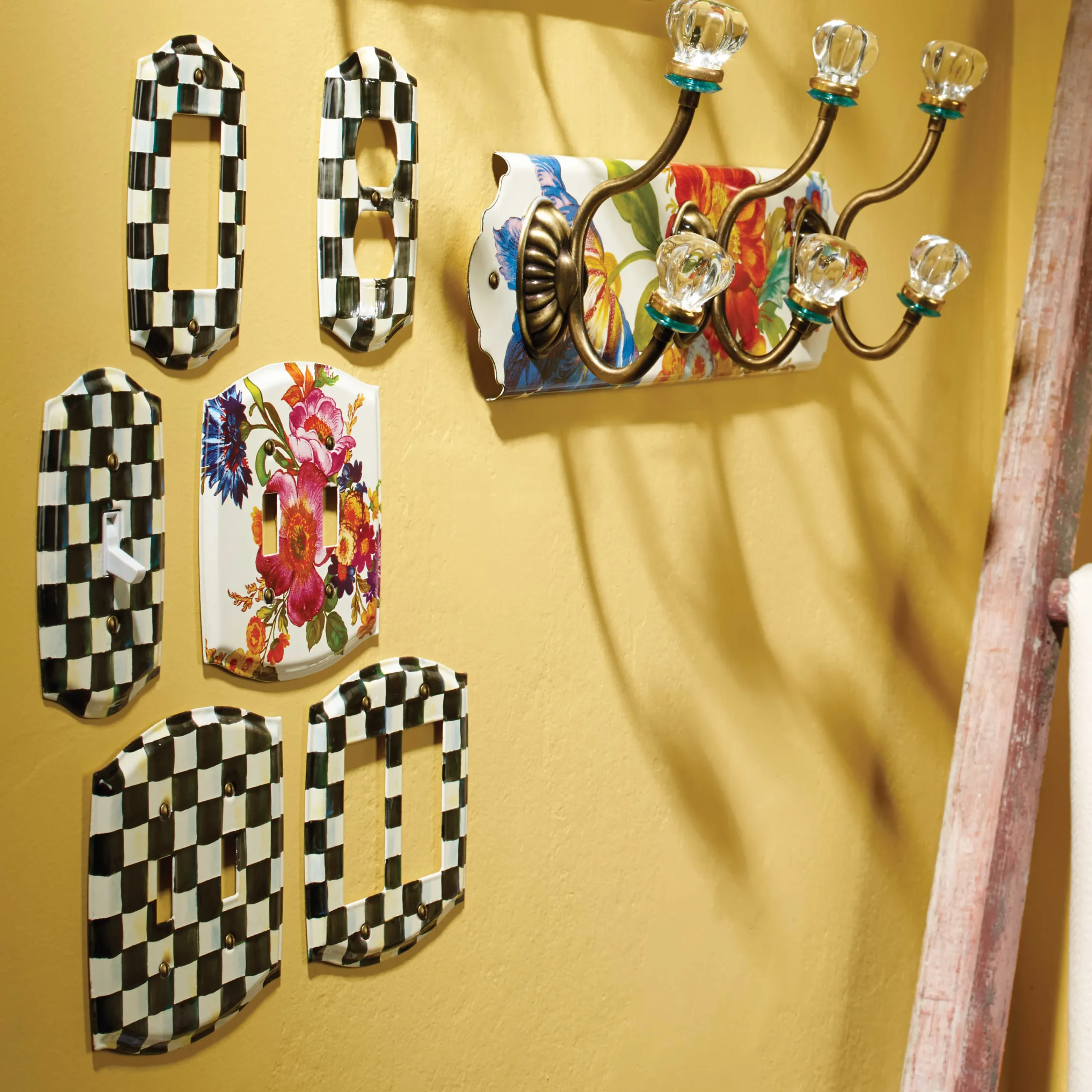 MacKenzie-Childs Courtly Check Single Rocker Switch Plate| Finishing Touches|Room Accents