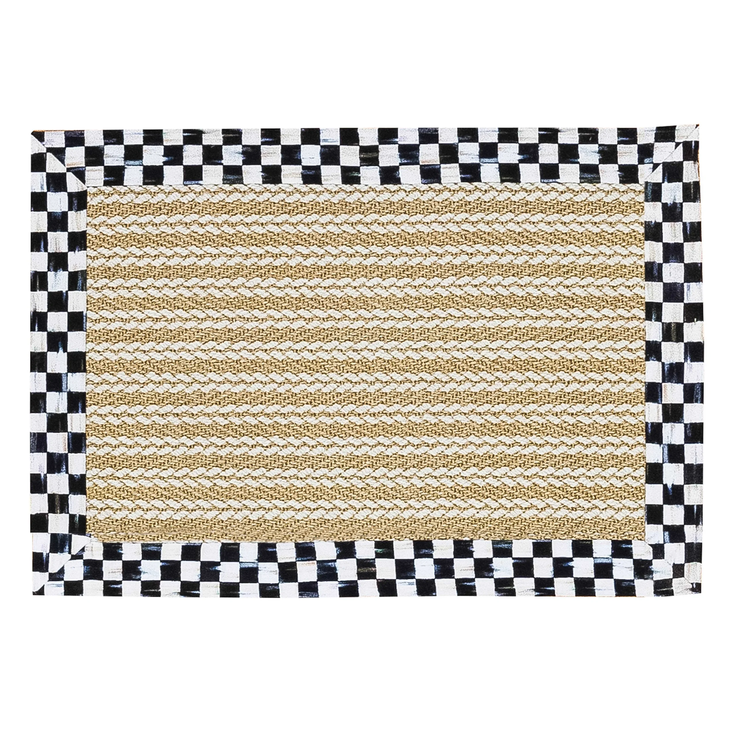 MacKenzie-Childs Courtly Check Sisal Wool Herringbone 2' x 3' Rug| Rugs