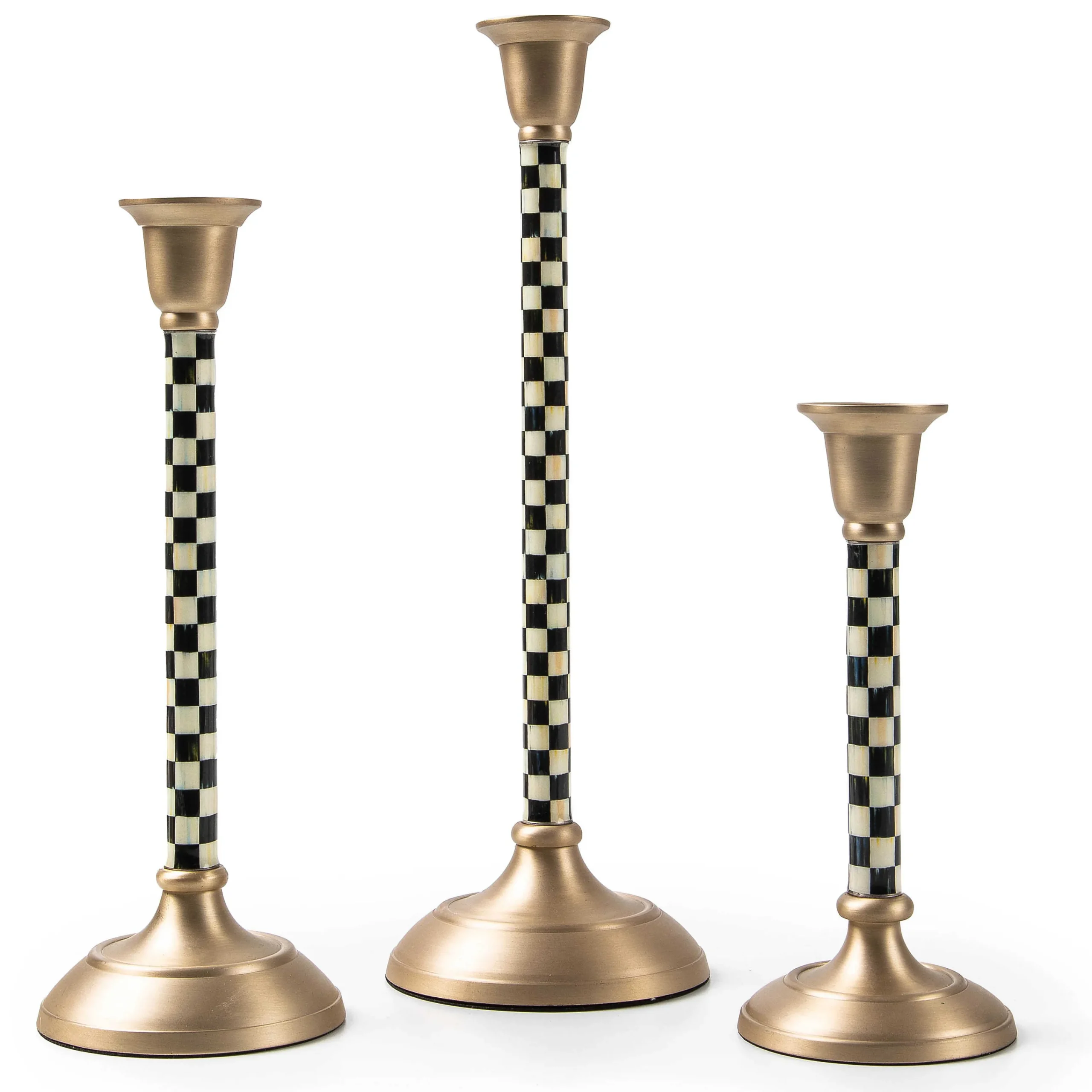 MacKenzie-Childs Courtly Check Small Candlestick| Candles & Fragrances|Room Accents