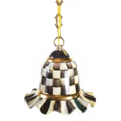 MacKenzie-Childs Courtly Check Small Ceramic Pendant Lamp| Lighting