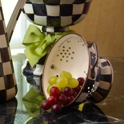 MacKenzie-Childs Courtly Check Small Colander| Kitchen Utensils & Tools