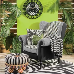 MacKenzie-Childs Courtly Check Small Farmhouse Wall Clock| Room Accents