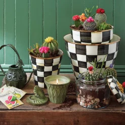 MacKenzie-Childs Courtly Check Small Kitchen Canister| Room Accents