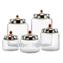 MacKenzie-Childs Courtly Check Small Kitchen Canister| Room Accents