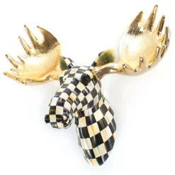 MacKenzie-Childs Courtly Check Small Moose| Holiday|Room Accents