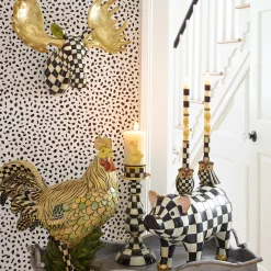 MacKenzie-Childs Courtly Check Small Moose| Holiday|Room Accents