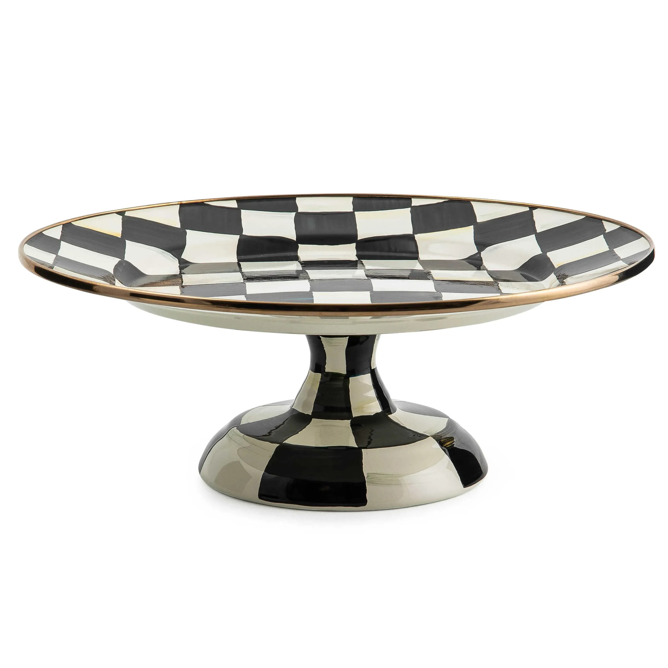 MacKenzie-Childs Courtly Check Small Pedestal Platter| Fall Entertaining|Serveware