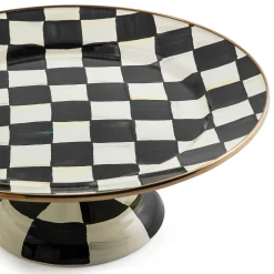 MacKenzie-Childs Courtly Check Small Pedestal Platter| Fall Entertaining|Serveware