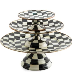 MacKenzie-Childs Courtly Check Small Pedestal Platter| Fall Entertaining|Serveware