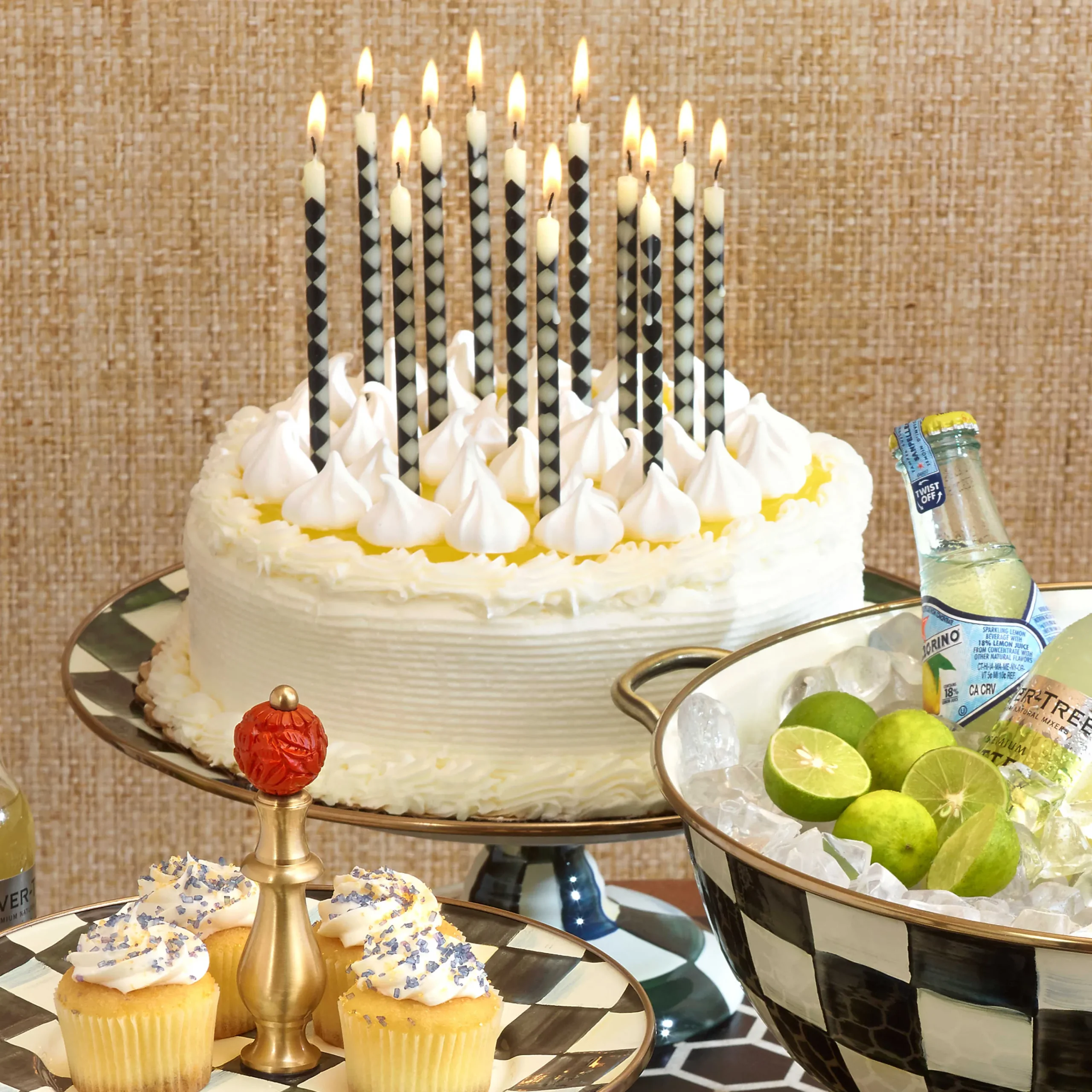 MacKenzie-Childs Courtly Check Small Pedestal Platter| Fall Entertaining|Serveware