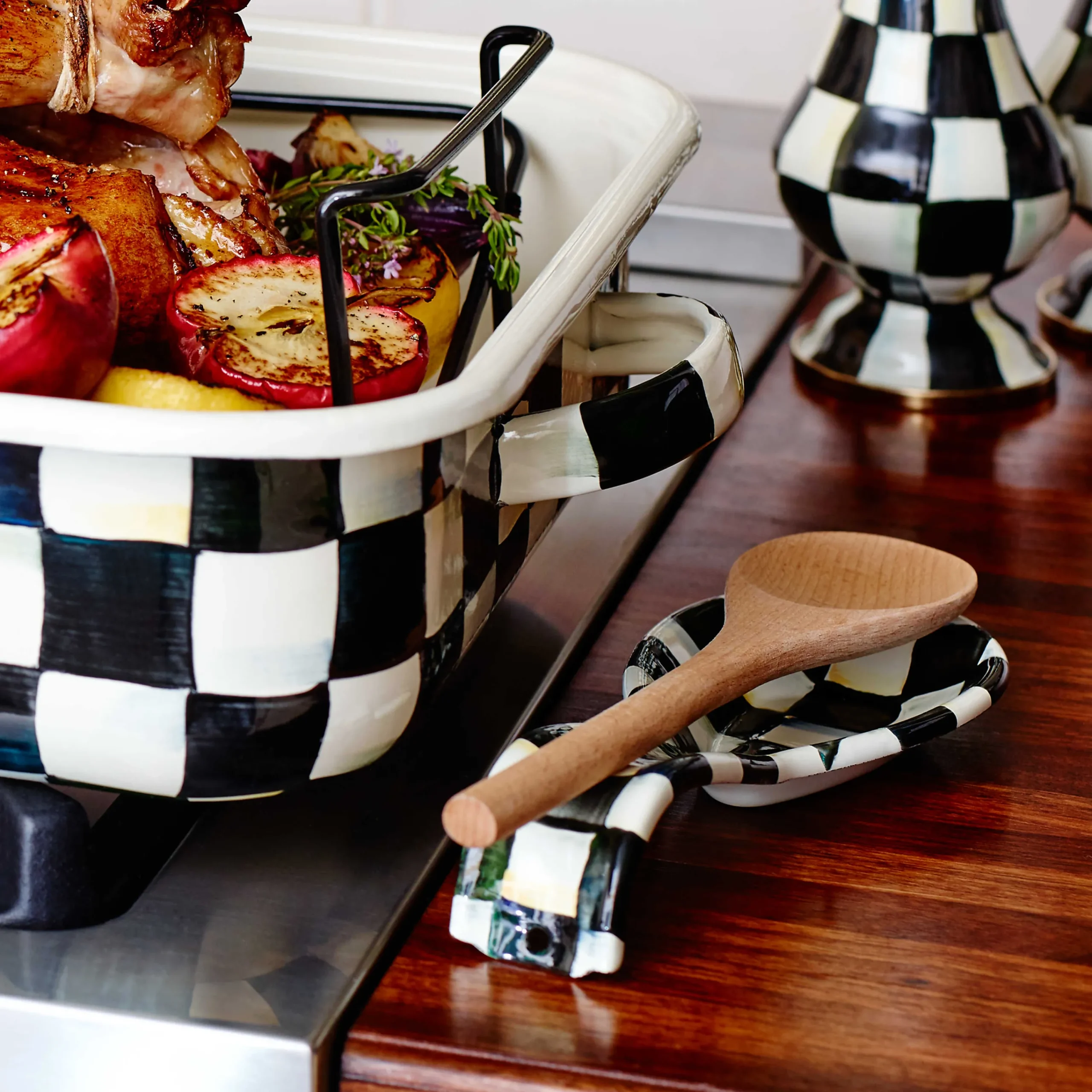 MacKenzie-Childs Courtly Check Spoon Rest| Fall Entertaining|Kitchen Utensils & Tools