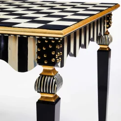 MacKenzie-Childs Courtly Check  Stripe Game Table| Dining Room & Kitchen