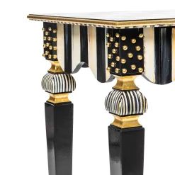 MacKenzie-Childs Courtly Check  Stripe Side Table| Living Room