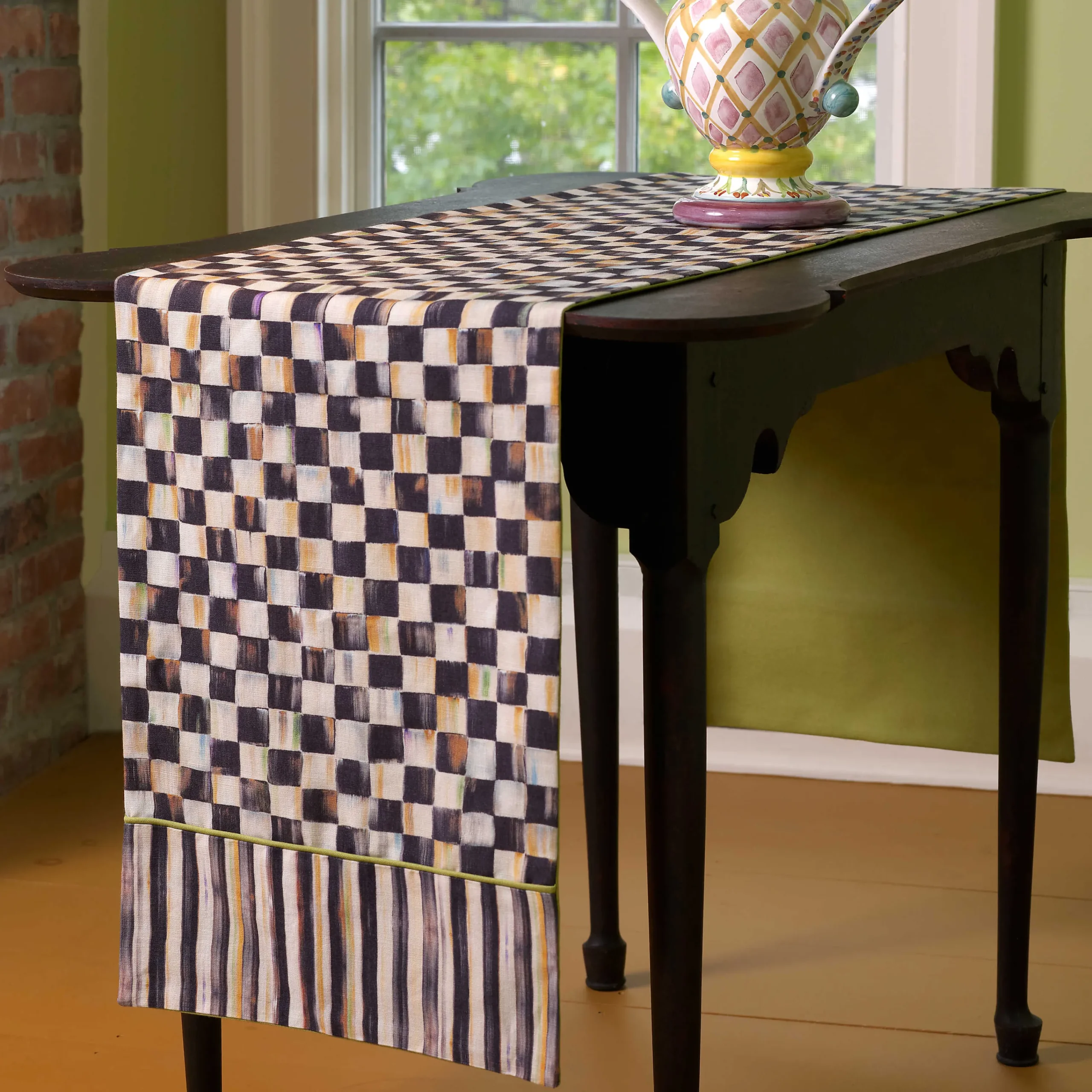 MacKenzie-Childs Courtly Check Stripe Table Runner| Kitchen & Table Linens