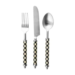 MacKenzie-Childs Courtly Check Supper Club 3-Piece Place Setting| Dinnerware & Flatware
