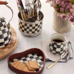 MacKenzie-Childs Courtly Check Supper Club Flatware Caddy| Serveware