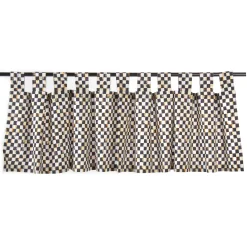 MacKenzie-Childs Courtly Check Tab Top Cafe Valance| Room Accents