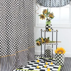 MacKenzie-Childs Courtly Check Tab Top Cafe Valance| Room Accents