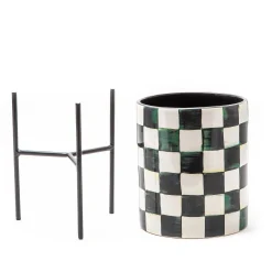 MacKenzie-Childs Courtly Check Tabletop Planter| Room Accents