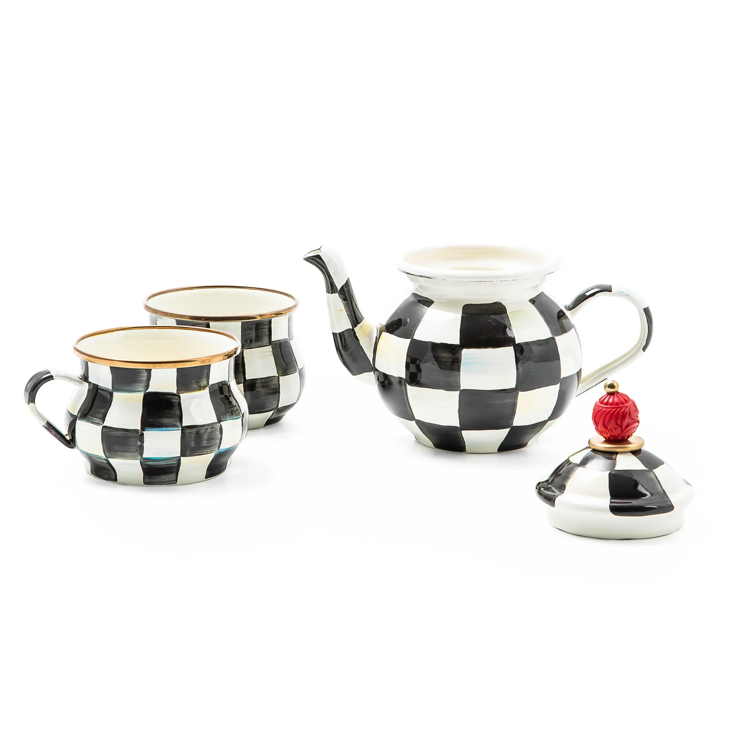 MacKenzie-Childs Courtly Check Tea Party Set| Serveware|Dinnerware & Flatware