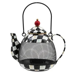 MacKenzie-Childs Courtly Check Teapot Bird Feeder| Spring|Outdoor