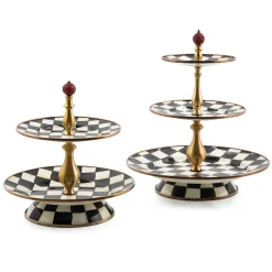 MacKenzie-Childs Courtly Check Three Tier Sweet Stand| Bar Entertaining